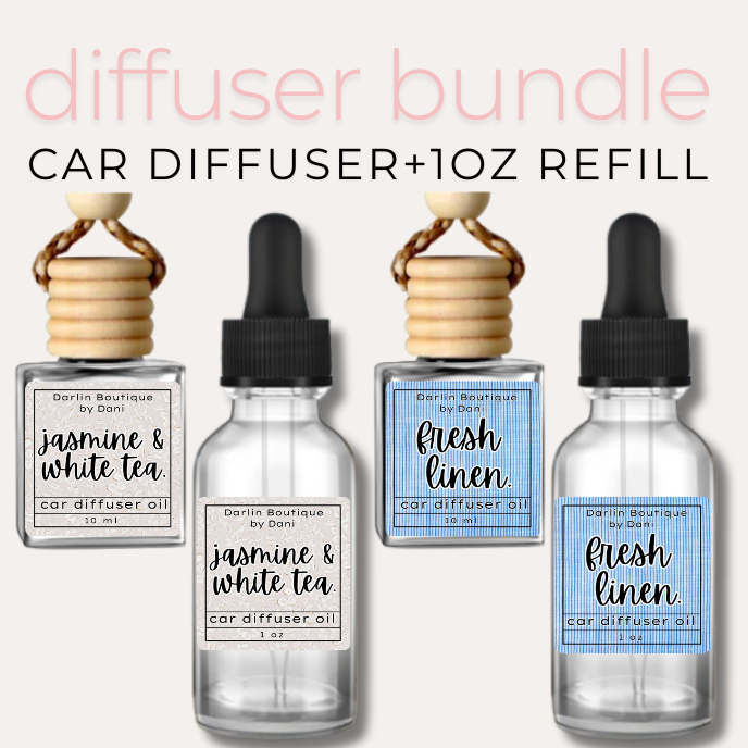 10ml Scented Oil Hanging Car Diffuser with 1 oz Refill