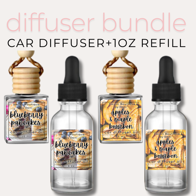10ml Scented Oil Hanging Car Diffuser with 1 oz Refill
