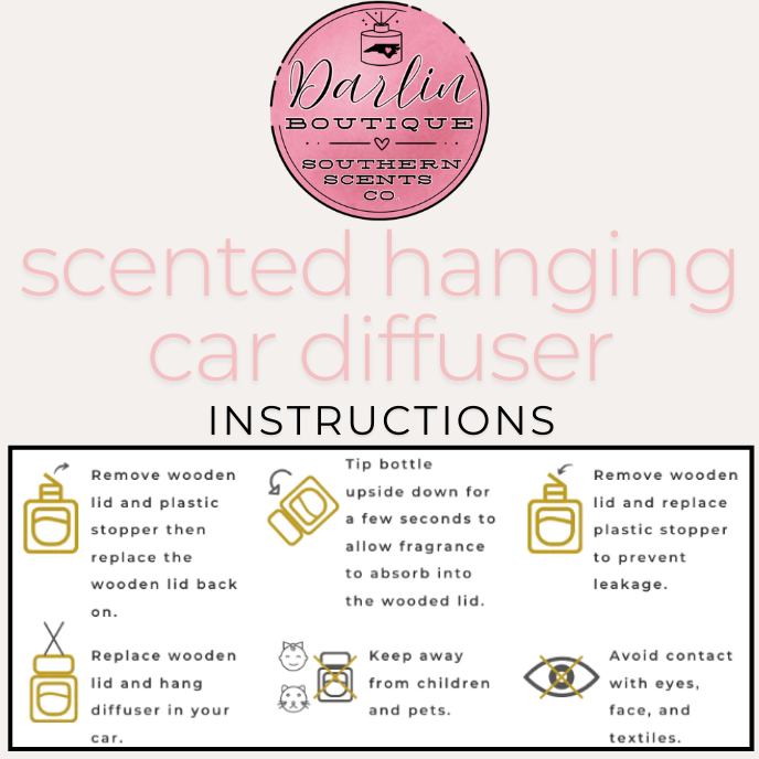 10ml Scented Oil Hanging Car Diffuser with 1 oz Refill