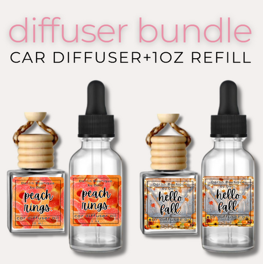 10ml Scented Oil Hanging Car Diffuser with 1 oz Refill